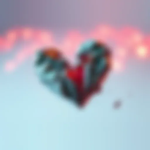 A heart symbol made of shredded dollar bills, representing financial loss and heartbreak