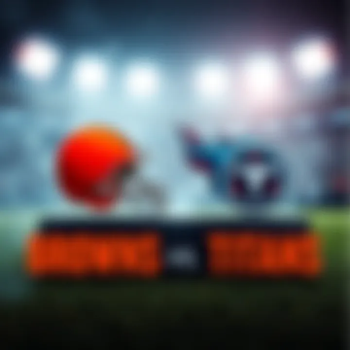 Browns vs Titans Game Analysis A graphic showing the Cleveland Browns logo next to the Tennessee Titans logo with betting odds displayed