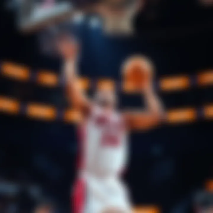 Bruce Brown taking a shot from beyond the arc during a basketball game