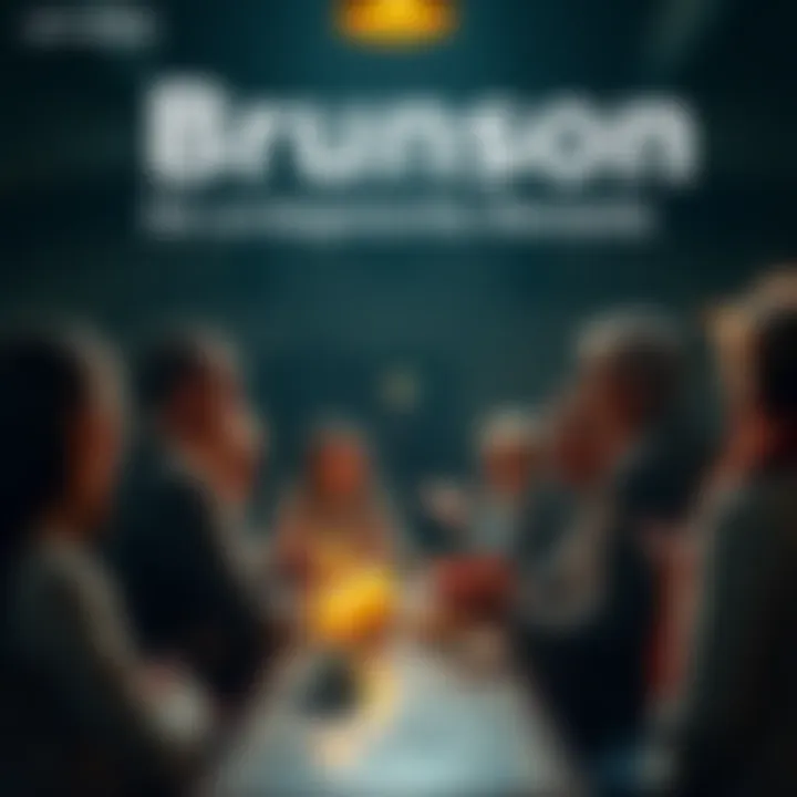 People in a community gathering discussing recent developments about Brunson.