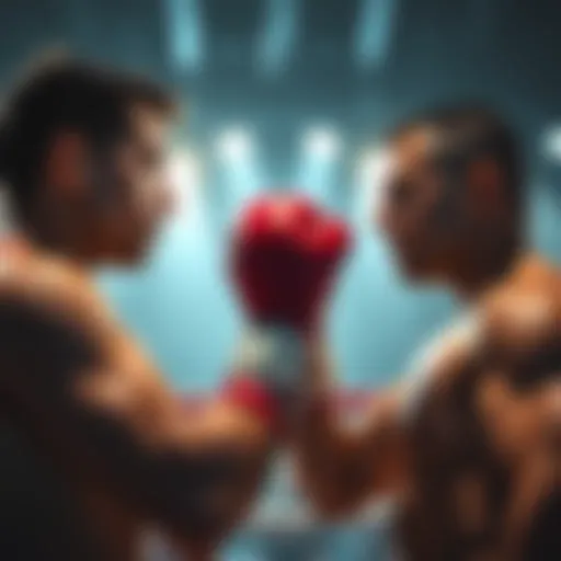 Bryce and Said face off in a boxing ring, preparing for their fight