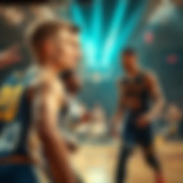 Milwaukee Bucks and Golden State Warriors players on the court during an intense basketball game