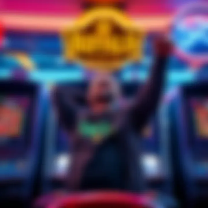 A person celebrating a major jackpot win at the Buffalo Slot machine after a few spins.