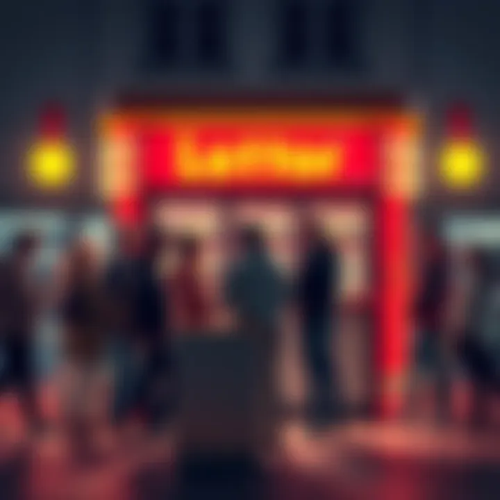Builder Lotto Drawing Tonight People excitedly gather around a lottery ticket booth as they prepare to participate in the Builder Lotto drawing and hope for big winnings.