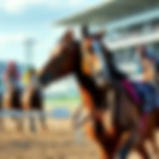 A horse named Burnham Square competing in a race, showcasing his potential with a determined expression