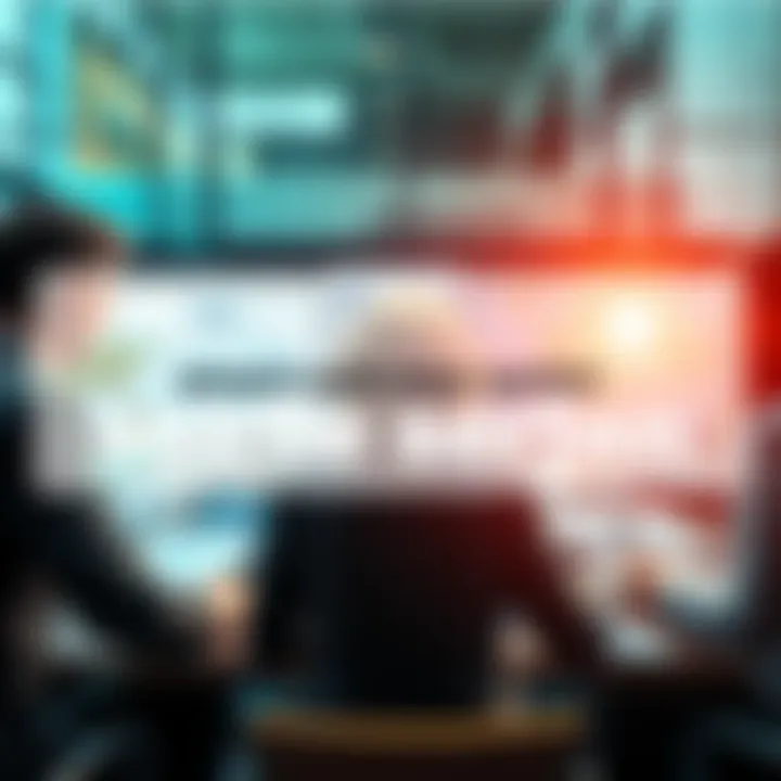 A group of business people discussing future sales plans with charts and graphs on a table