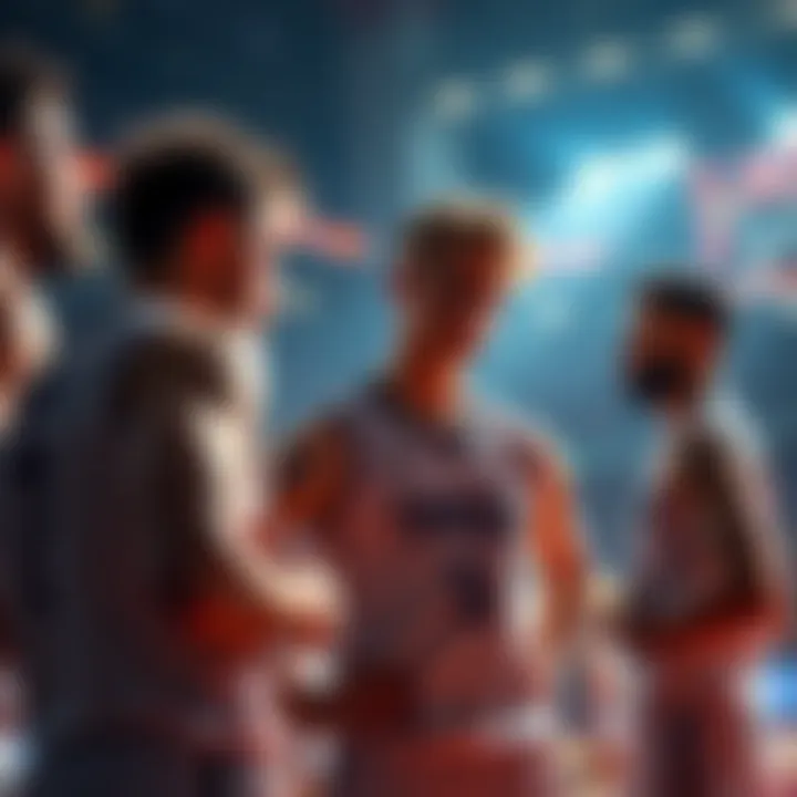 Cade is missing from a team huddle, while Isaiah shines and Scottie looks on, showing team dynamics during a game.