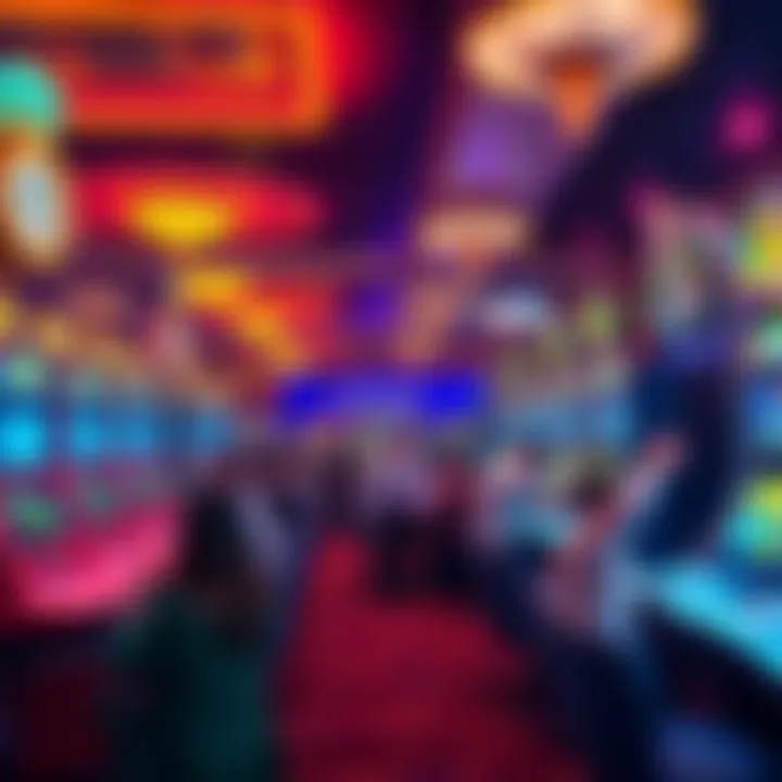 Caesar's Upgrade-Option A vibrant casino scene with players enjoying the benefits of Caesar's Upgrade-Option, showcasing excitement and engagement at gaming tables