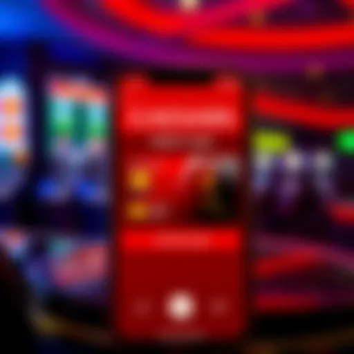 Screenshot of Caesars mobile app showing credit card payment option for online gambling