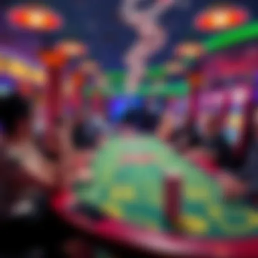A colorful casino table with players enjoying Crapless Bubble Craps at Caesar's Southern Indiana.