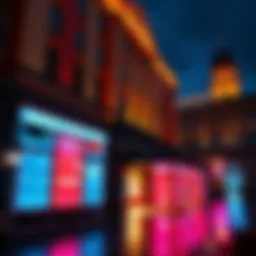 Exterior view of Caesars Virginia hotel with price signs displayed