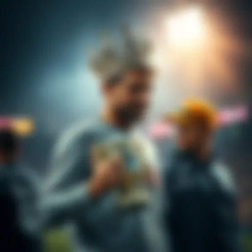 Cal stands with a trophy, celebrating his title as the Diamond King, while Julio watches from the sidelines.
