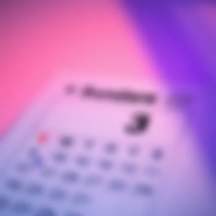 A calendar page with the first day of the month highlighted on a Sunday