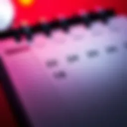 A close-up of a calendar page highlighting monthly appointments and reminders