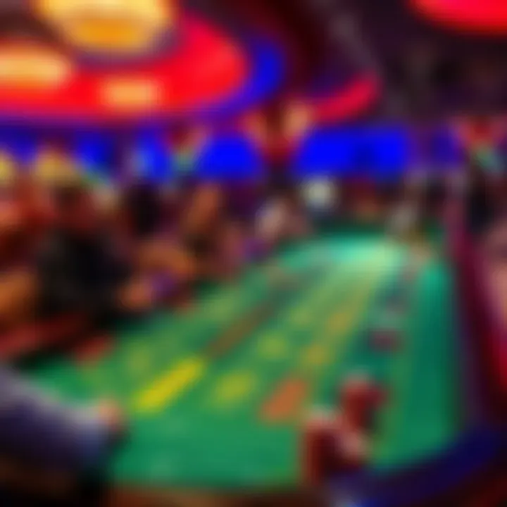 A vibrant Cali-Craps table with players engaged, chips placed on a colorful layout, and a dealer facilitating the game at Pechanga Resort Casino.