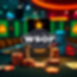 A banner showing a poker table with cards and chips, featuring the WSOP logo
