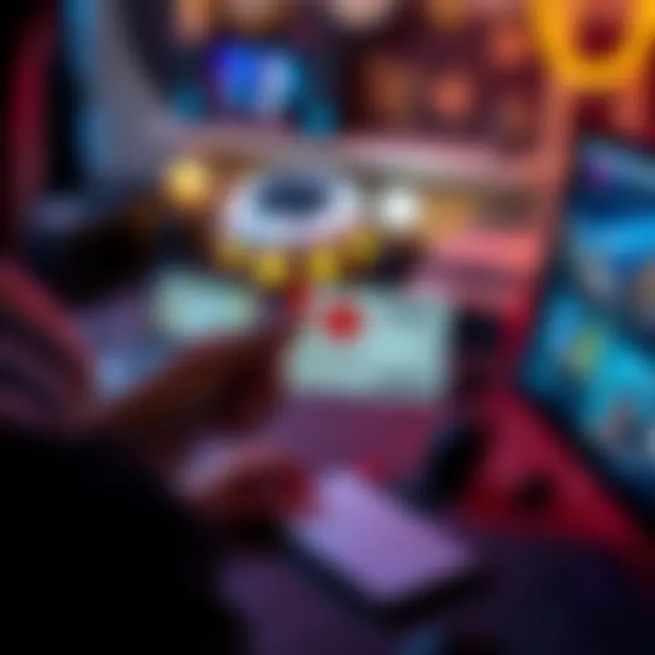 A person is showing their Canadian ID while sitting at a computer, with a Stake gaming website open on the screen.