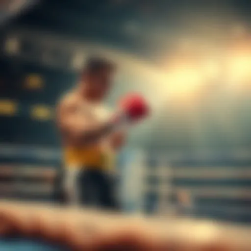 Canelo Alvarez in the boxing ring preparing for a fight