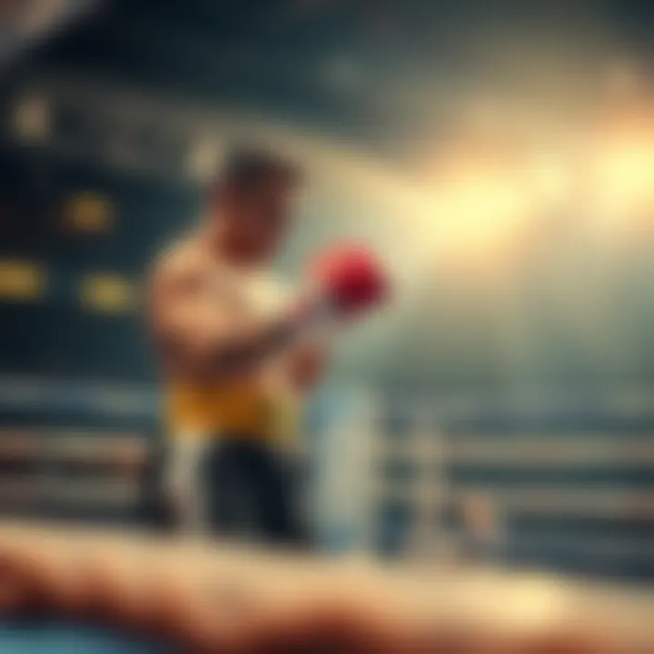 Canelo Alvarez in the boxing ring preparing for a fight