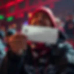 Canes fan places a bet A passionate Canes fan holding a betting slip showing a wager for the team's victory