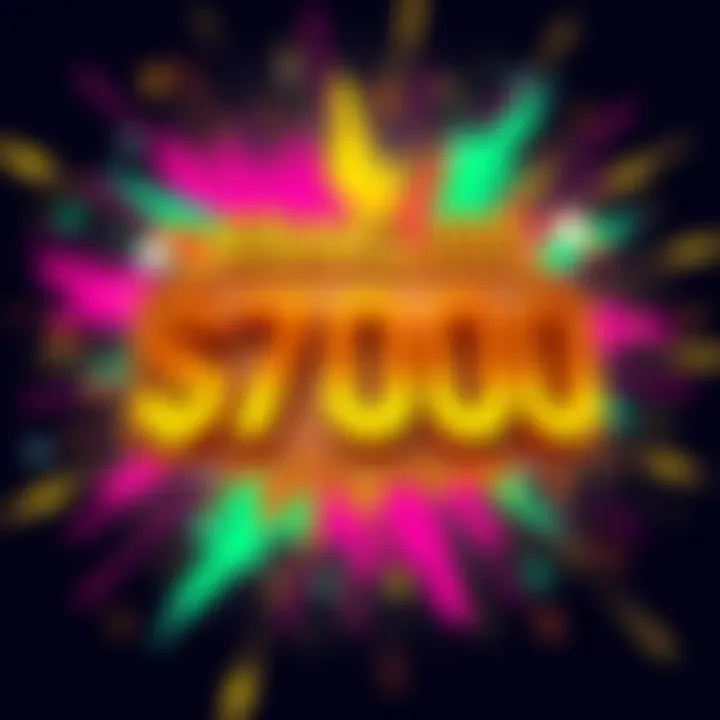 A visual representation of a cash-out event with $700 and a colorful streak design in the background.