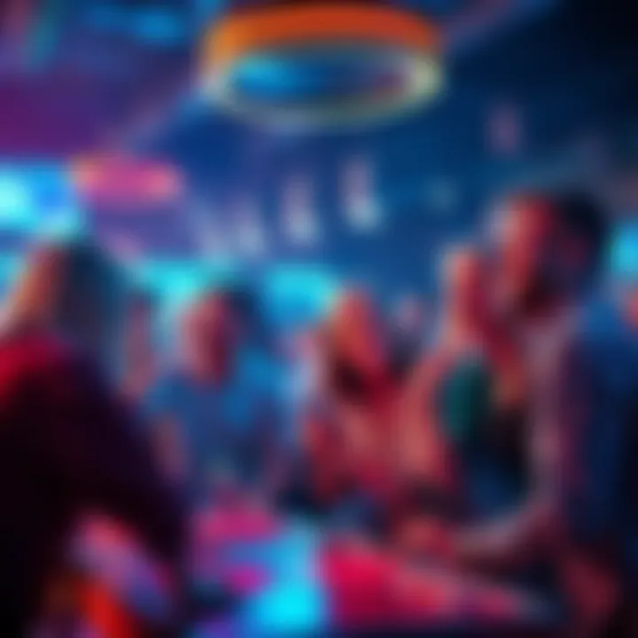 A group of friends enjoying free games at Cash PongBot event with excitement in the air