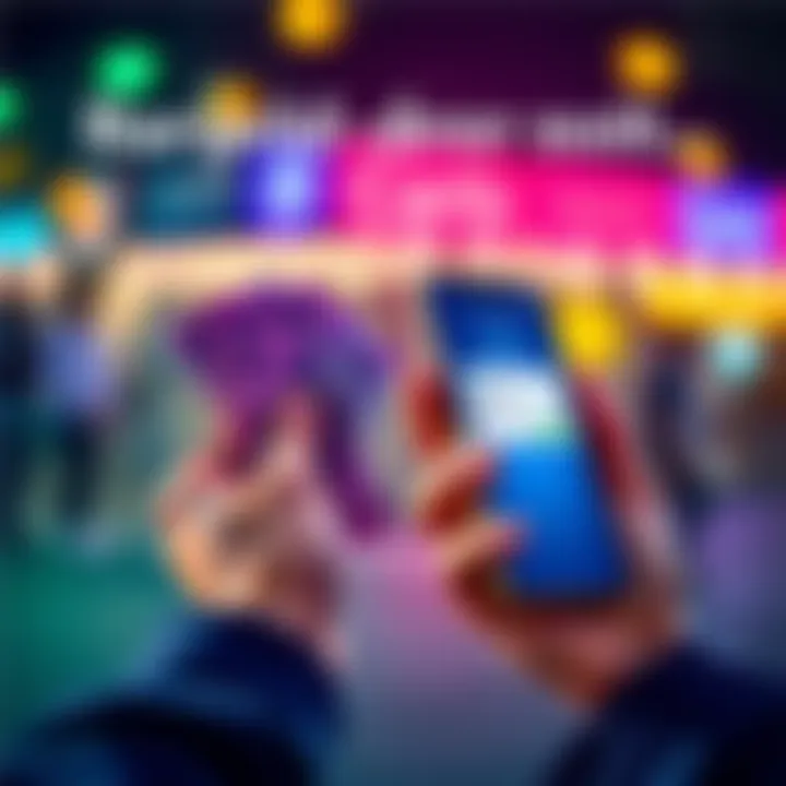 Cash and digital payment comparison A person holding cash in one hand and a smartphone with a payment app in the other hand, illustrating the choice between cash and digital payments.