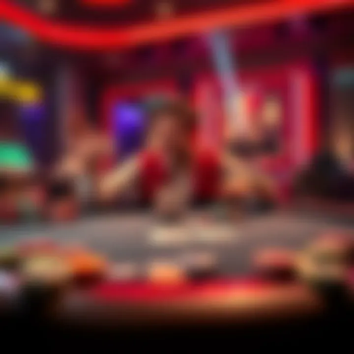 A player celebrating a cash game win at a poker table with chips and cards