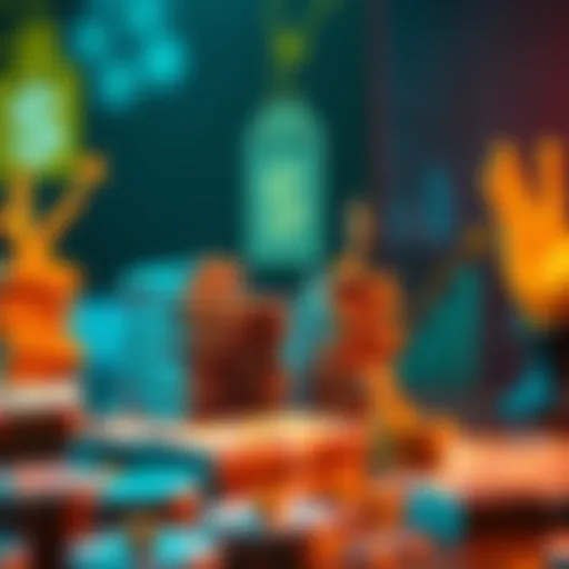 Graphic showing cash stacks and a person improving financial goals