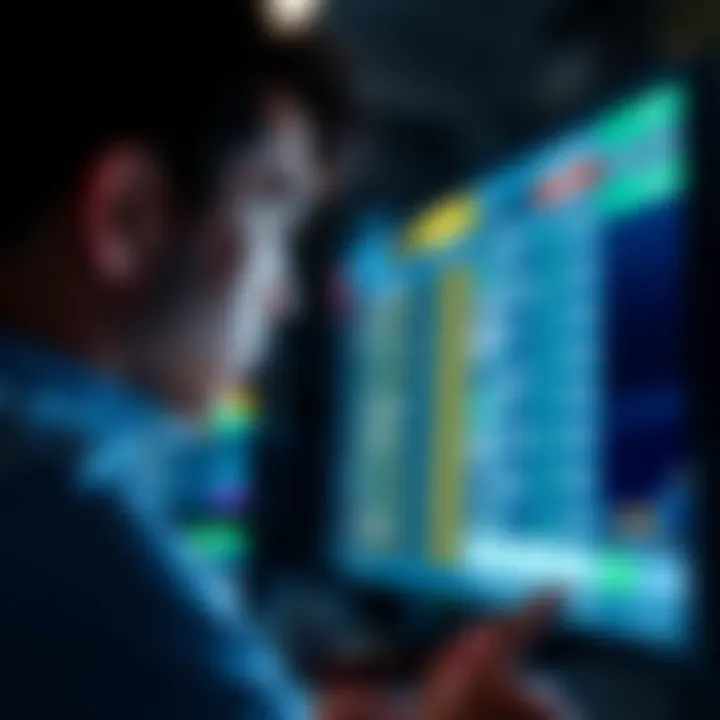 Cash-Out Decision A person contemplating a cash-out option while looking at betting odds on a digital screen