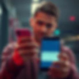 A person looking disappointed while holding a smartphone showing a message about cash-out options being unavailable.