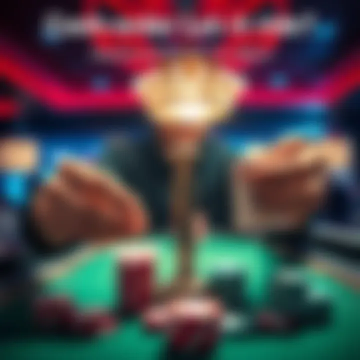 A person weighing options between cashing out and letting it ride in a casino setting with chips and cards.