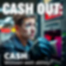 A person withdrawing cash from an ATM with a concerned expression, reflecting on financial decisions.