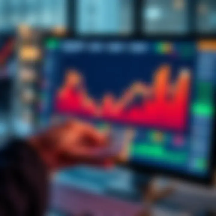 Cash Withdrawal Strategy A person's hand holding cash while looking at a digital screen displaying a chart of gains