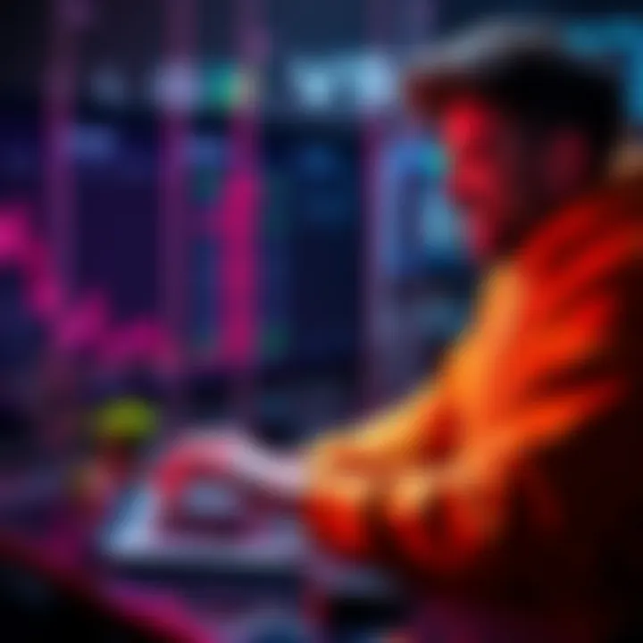 A person happily cashing out their cryptocurrency winnings at a digital exchange on a laptop