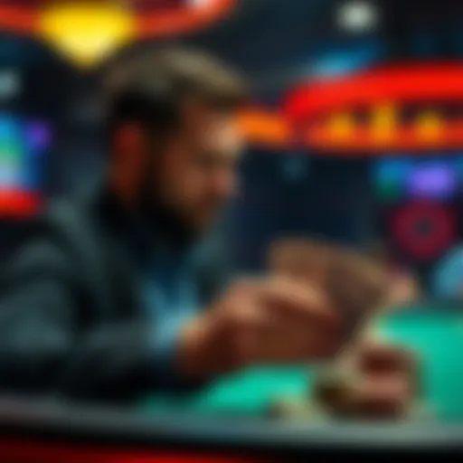 A player weighing cash options, with $800 in hand and a $1700 stake in the background, contemplating a risk