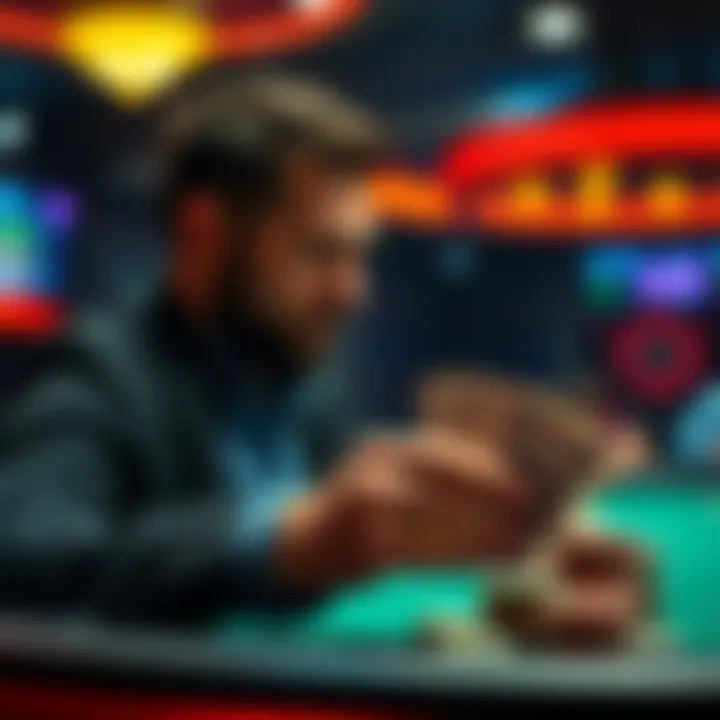 A player weighing cash options, with $800 in hand and a $1700 stake in the background, contemplating a risk