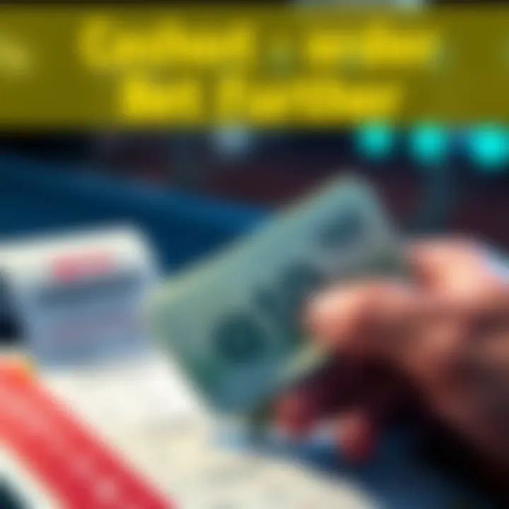 A hand holding cash next to a betting slip, showing a decision between cashing out and continuing to bet.