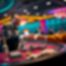 A casino dealer smiles as a player hands over a tip at a gaming table