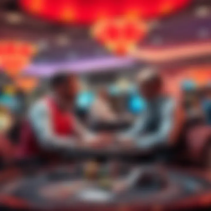 Casino dispute resolution A player discussing a controversial ruling with a casino staff member at a gaming table