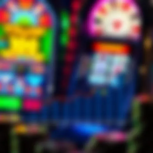 A graph showing revenue distribution in casinos, highlighting the percentage from gambling addicts, with a dramatic visual of a slot machine in the background.