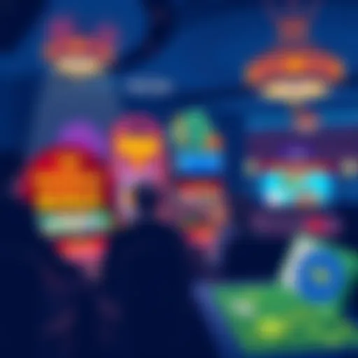 Illustration of online casino games with rakeback bonus displays, showing players enjoying gameplay without KYC requirements.