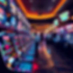 Brightly lit slot machines at a casino with players enjoying their gaming experience