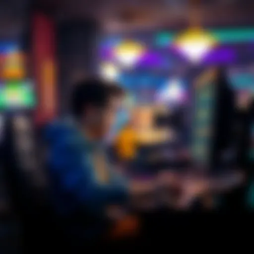 A frustrated player sitting at a computer looking for alternative online casinos after being blocked from Luckyland Slots and Chumba Casino.