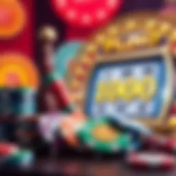 Colorful casino chips alongside a Plinko board, representing a player's betting strategy for the night.
