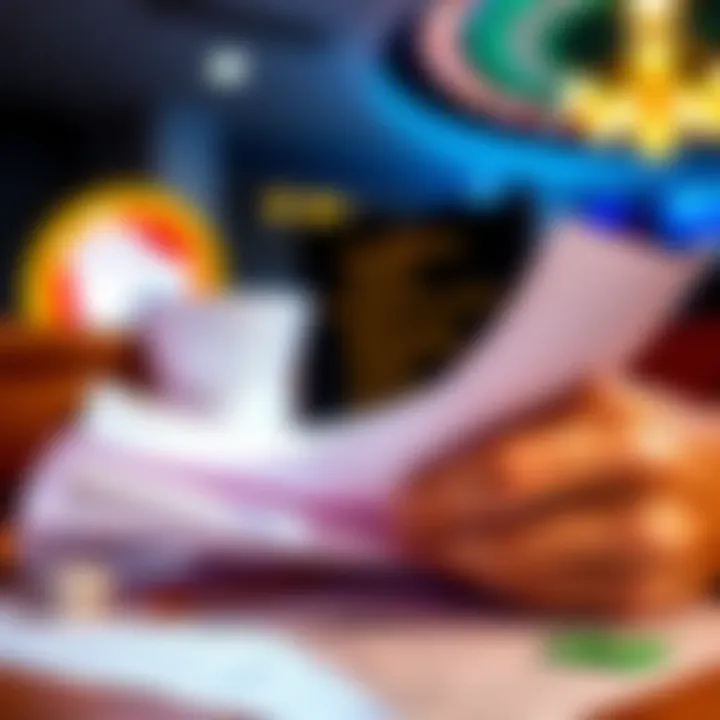 Casino Bonus Tax Guide A person reviewing financial documents with casino symbols like dice and cards, focusing on tax forms relevant to online casino bonuses.