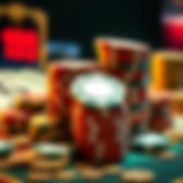 A stack of casino chips and cash representing monthly bonuses for players in 2026