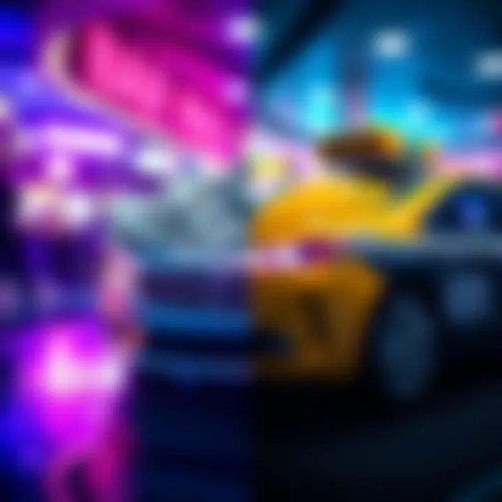 A split image showing a stack of cash on one side and a taxi on the other, illustrating the choice in gambling culture.