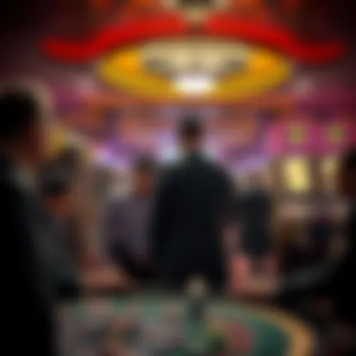 A tense scene in a tribal casino with a player being approached by security personnel, highlighting the confrontation over alleged cheating.