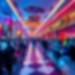 A vibrant casino floor showing new gaming technology and a crowd enjoying various games